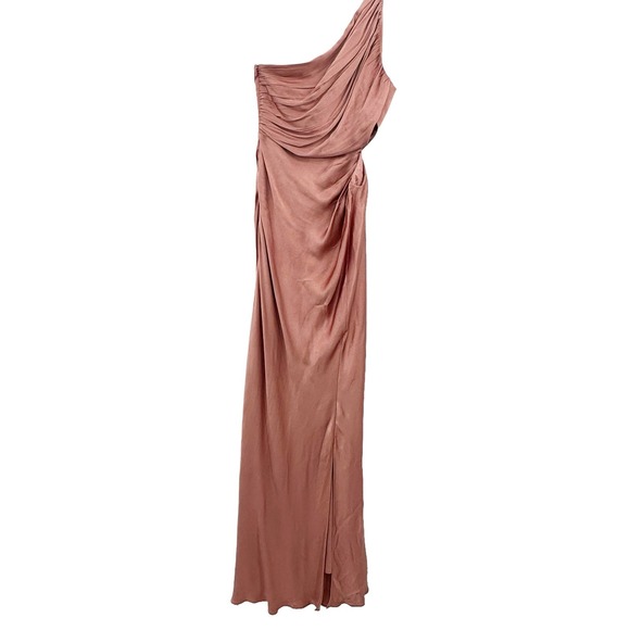 Shona Joy La Lune Asymmetrical Gathered Maxi Dress Antique Rose Size 4 NWT - Picture 5 of 15